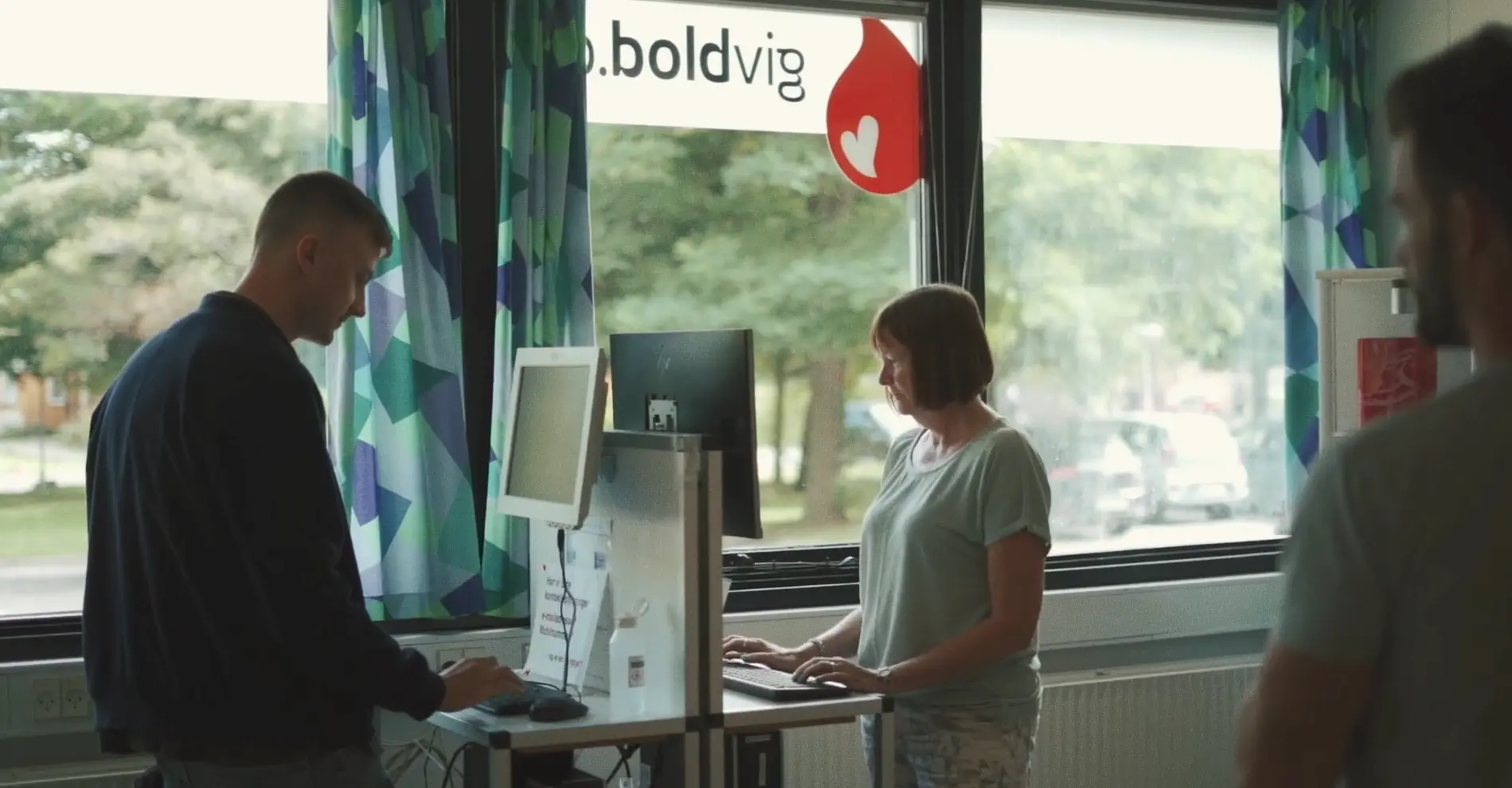 Bloddonor ved digital selvbetjening hos GivBlod